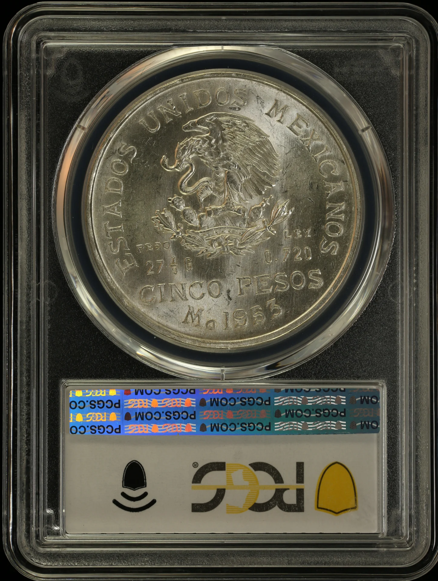 5 Peso Mexican Coins Modern Silver & Minors Modern Silver & Minors 5 Peso 1953 Mo KM-467 PCGS MS64 0163580 Modern Silver & Minors 5 Peso 1953 Mo KM-467 PCGS MS64 0163580Modern Silver & Minors 5 Peso 1953 Mo KM-467 PCGS MS64 0163580 - Image 2