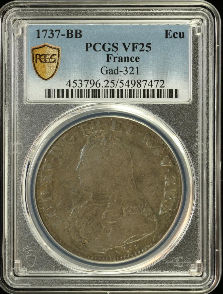 France Ecu 1737 BB Gad-321 PCGS VF25 0163764