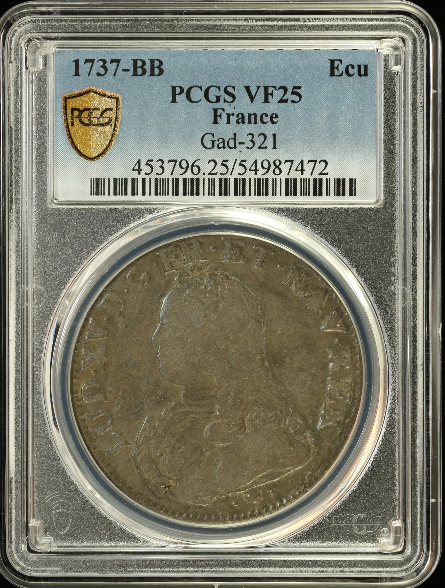 Europe France World Coins France Ecu 1737 BB Gad-321 PCGS VF25 0163764 France Ecu 1737 BB Gad-321 PCGS VF25 0163764France Ecu 1737 BB Gad-321 PCGS VF25 0163764
