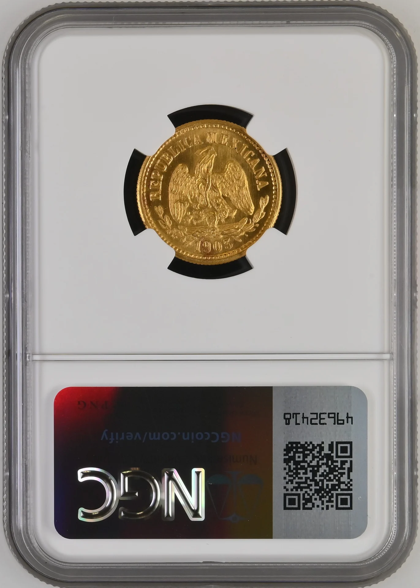 Mexican Coins Republic Gold Republic Gold 5 Peso 1903 Mo M NGC MS64 0164070 Republic Gold 5 Peso 1903 Mo M NGC MS64 0164070Republic Gold 5 Peso 1903 Mo M NGC MS64 0164070 - Image 2