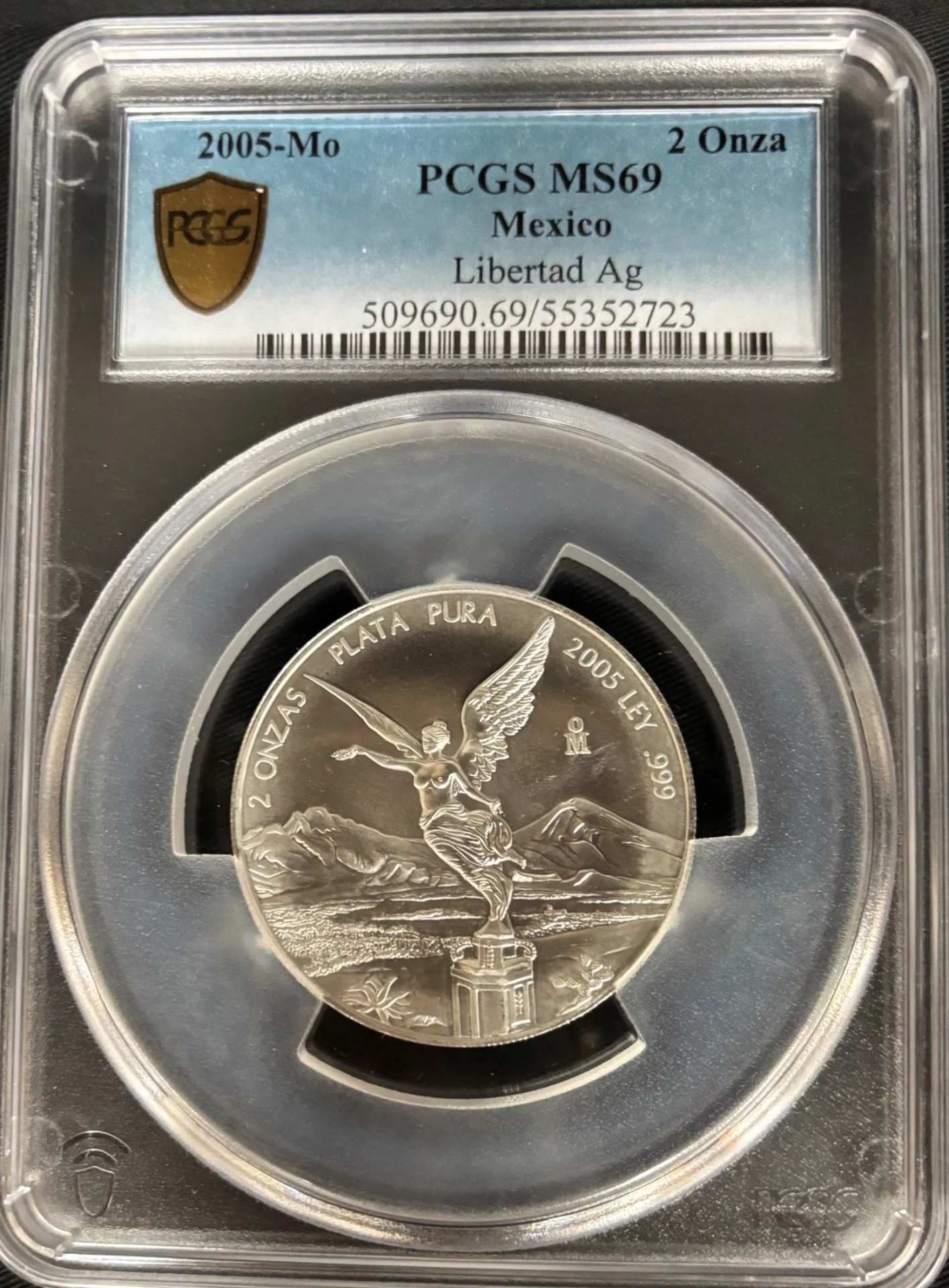 Modern Silver & Minors 2 Onza 2005 Mo PCGS MS69 0164234