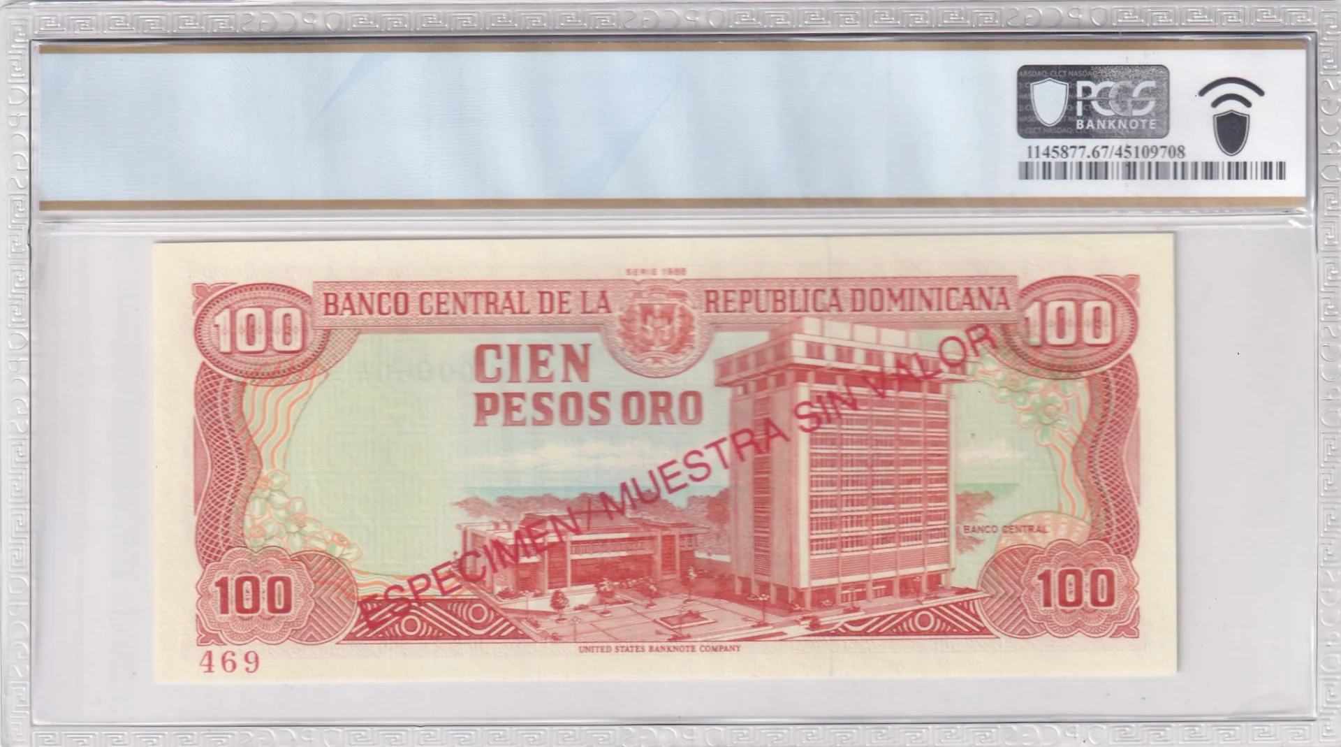 Dominican Republic World Currency Dominican Republic 100 Pesos Oro 1998 Pick #128s1 PCGS Superb Gem UNC67 PPQ 0164138 Dominican Republic 100 Pesos Oro 1998 Pick #128s1 PCGS Superb Gem UNC67 PPQ 0164138Dominican Republic 100 Pesos Oro 1998 Pick #128s1 PCGS Superb Gem UNC67 PPQ 0164138 - Image 2