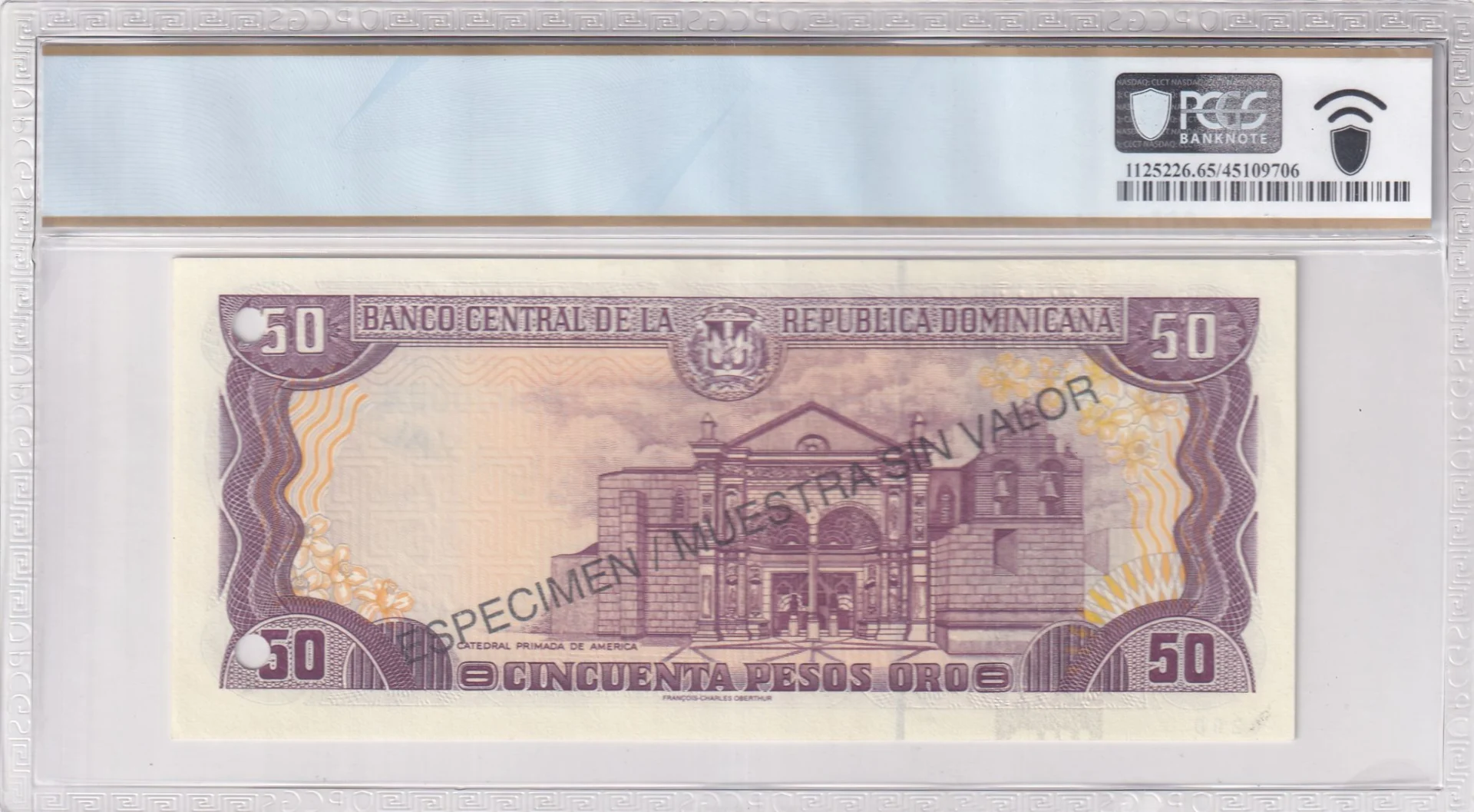 Dominican Republic World Currency Dominican Republic 50 Pesos Oro 1998 Pick #155s2 PCGS Gem UNC65 PPQ 0164140 Dominican Republic 50 Pesos Oro 1998 Pick #155s2 PCGS Gem UNC65 PPQ 0164140Dominican Republic 50 Pesos Oro 1998 Pick #155s2 PCGS Gem UNC65 PPQ 0164140 - Image 2