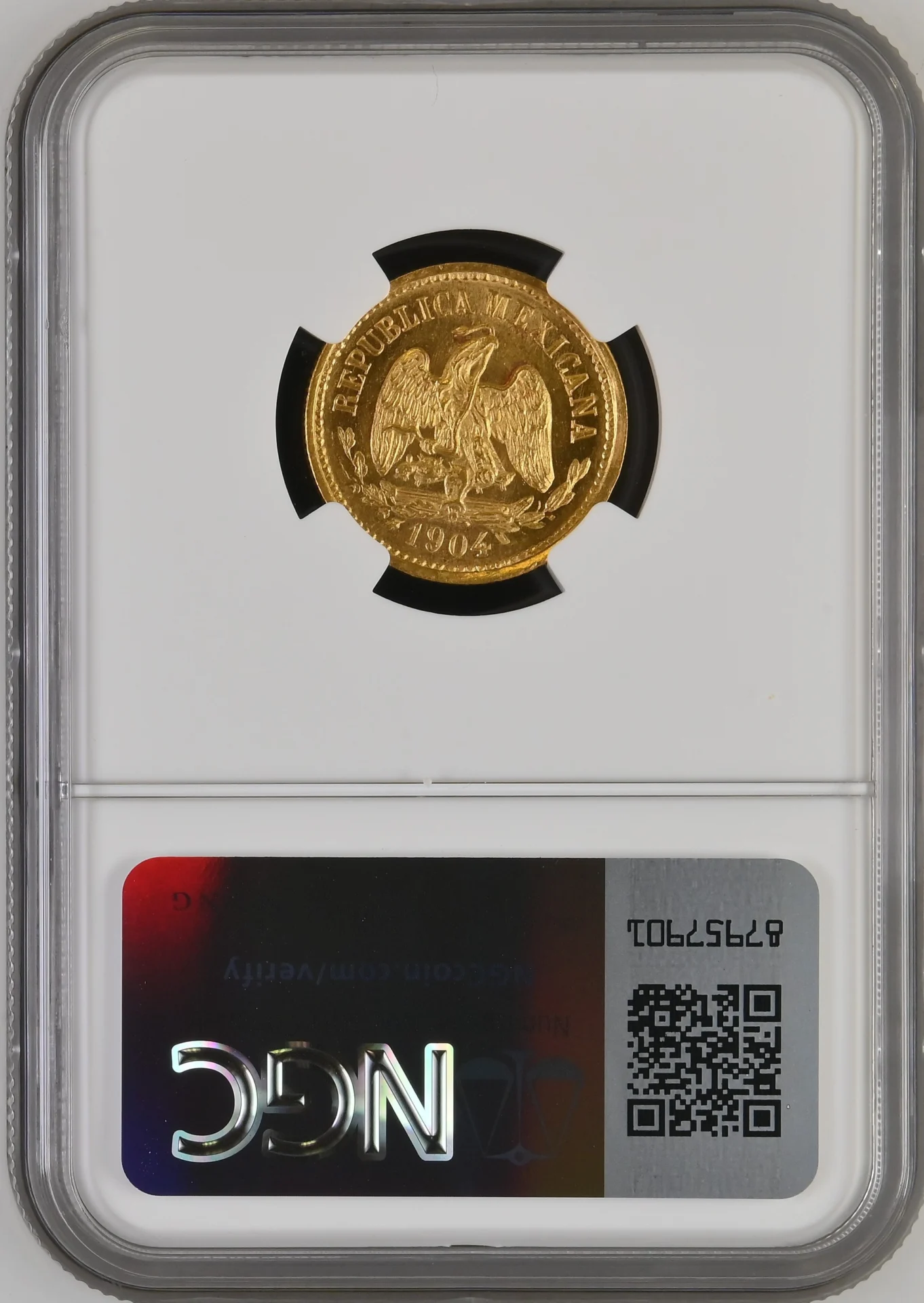 Mexican Coins Republic Gold Republic Gold 5 Peso 1904 Mo M NGC MS64 0164071 Republic Gold 5 Peso 1904 Mo M NGC MS64 0164071Republic Gold 5 Peso 1904 Mo M NGC MS64 0164071 - Image 2