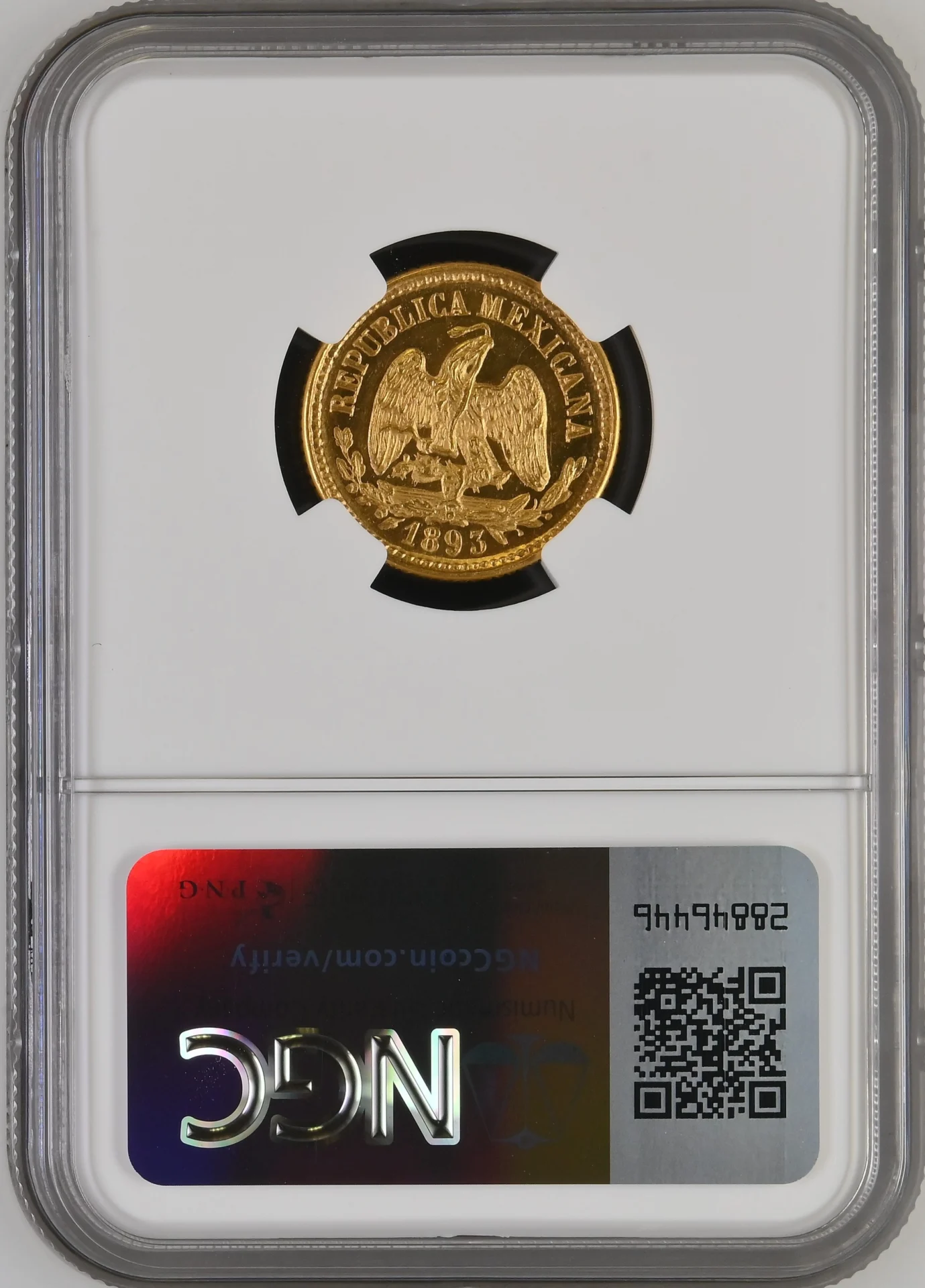 Mexican Coins Republic Gold Republic Gold 5 Peso 1893 Mo M NGC MS63 0164072 Republic Gold 5 Peso 1893 Mo M NGC MS63 0164072Republic Gold 5 Peso 1893 Mo M NGC MS63 0164072 - Image 2