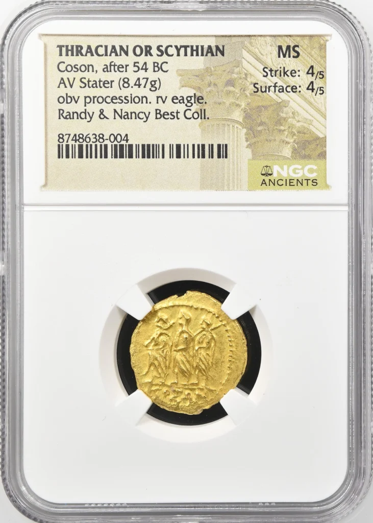 Thrace Coson after 54 BC AV Stater NGC MS 0164078