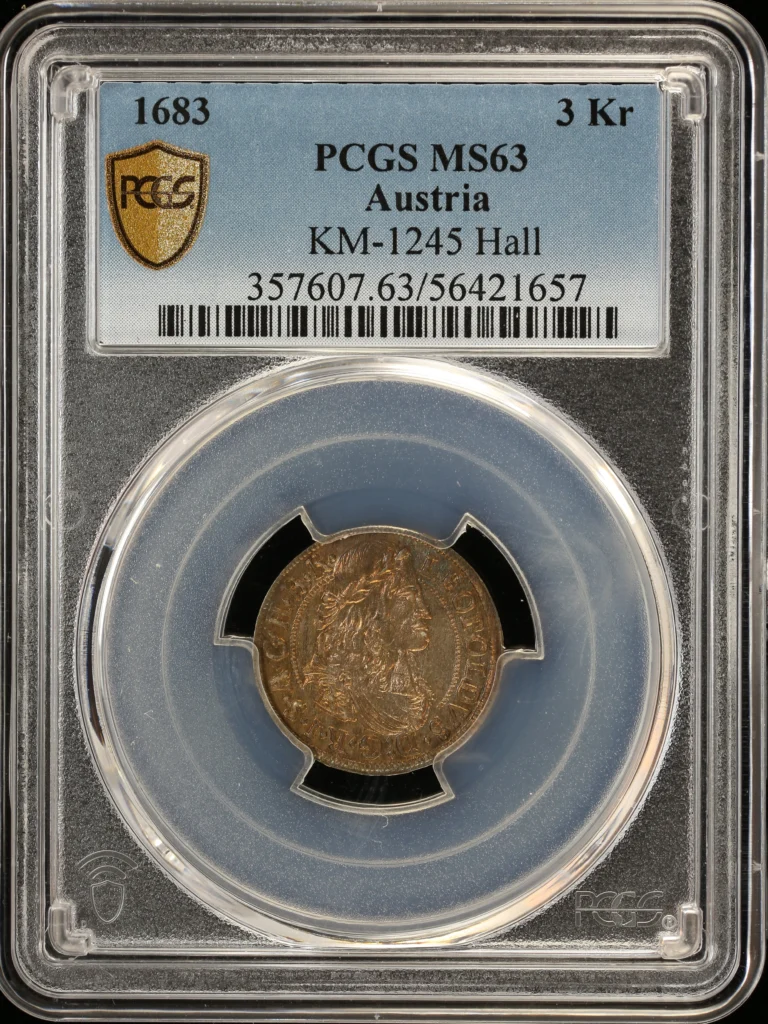 Austria 3 Krone 1683 Hall KM-1245 PCGS MS63 0164167