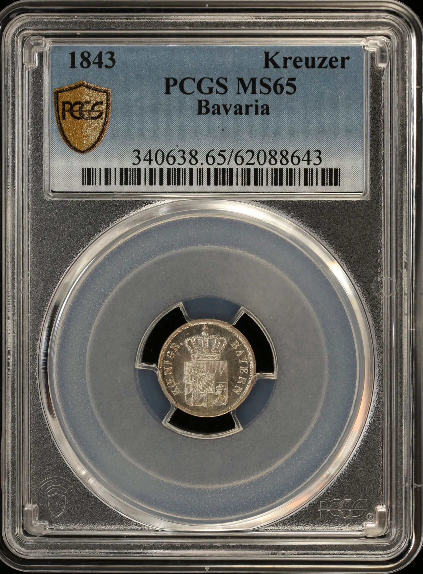 Europe Germany World Coins Germany Kreuzer 1843 Bavaria PCGS MS65 0164195 Germany Kreuzer 1843 Bavaria PCGS MS65 0164195Germany Kreuzer 1843 Bavaria PCGS MS65 0164195