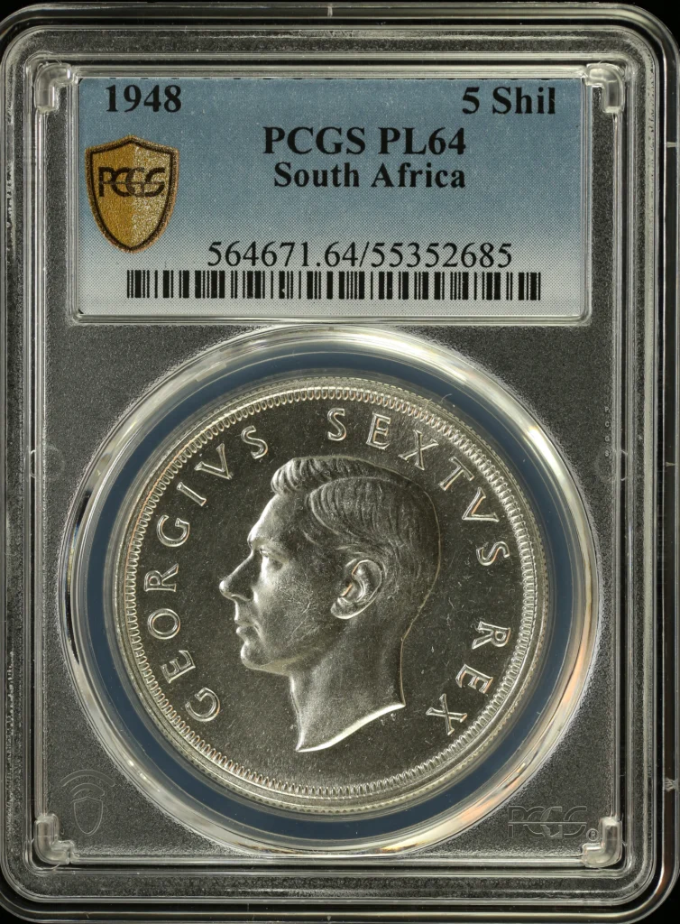South Africa 5 Shilling 1948 PCGS PL64 0164290