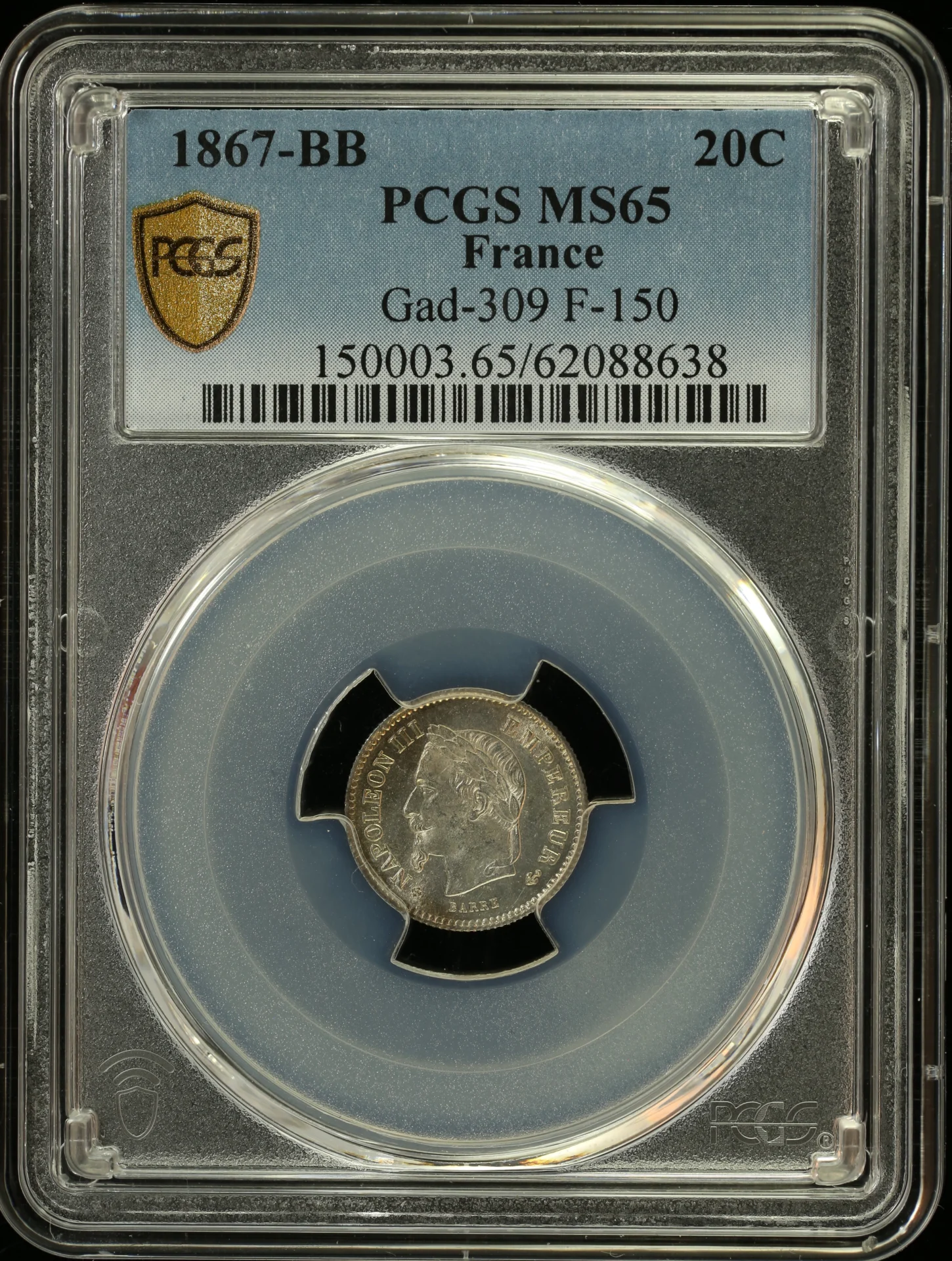 Europe France World Coins France 20 Centime 1867 BB Gad-309 PCGS MS65 0164206 France 20 Centime 1867 BB Gad-309 PCGS MS65 0164206France 20 Centime 1867 BB Gad-309 PCGS MS65 0164206