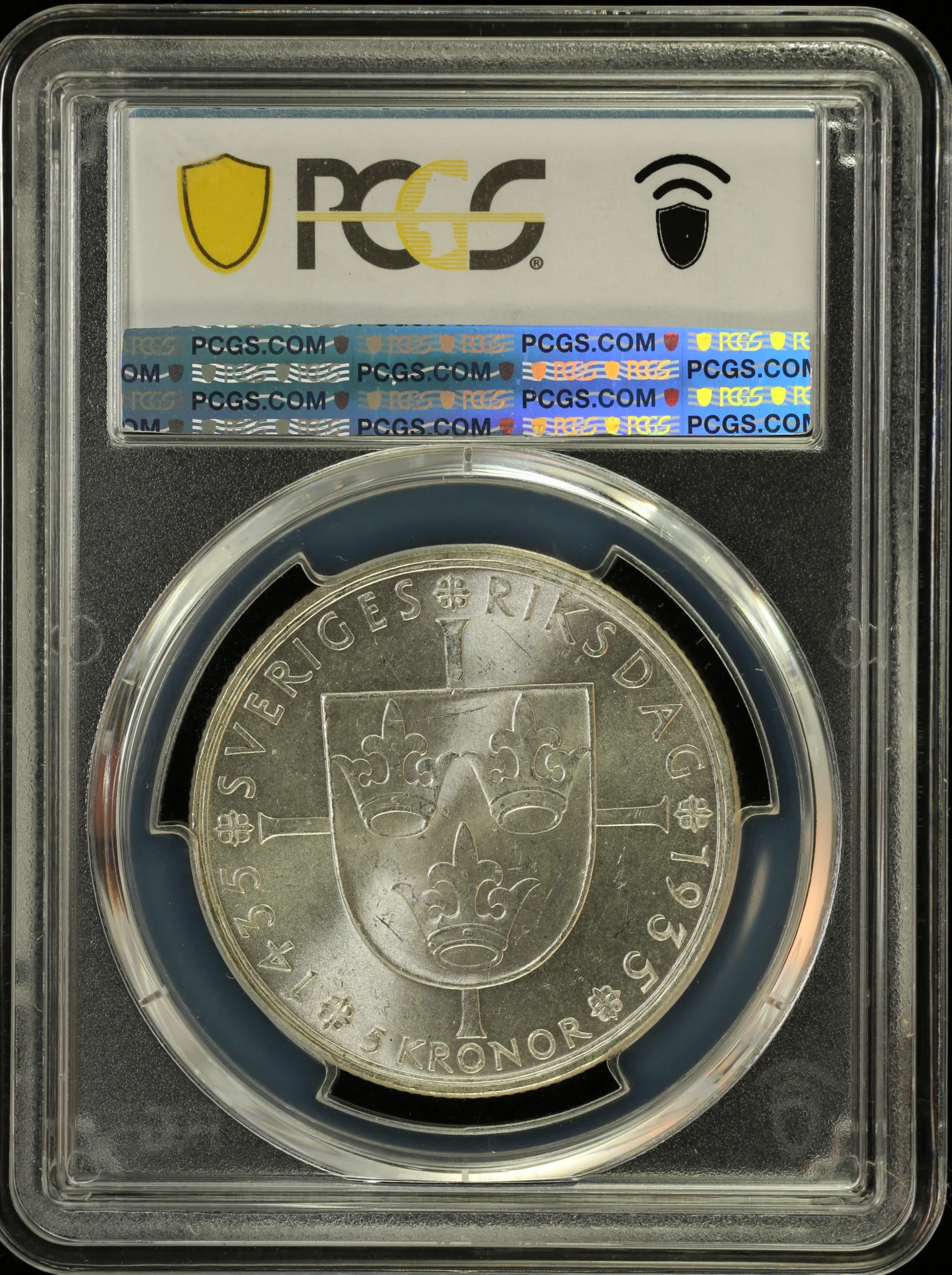 Europe Sweden World Coins Sweden 5 Kroner 1935 G KM-806 PCGS MS62 0164302 Sweden 5 Kroner 1935 G KM-806 PCGS MS62 0164302Sweden 5 Kroner 1935 G KM-806 PCGS MS62 0164302 - Image 2