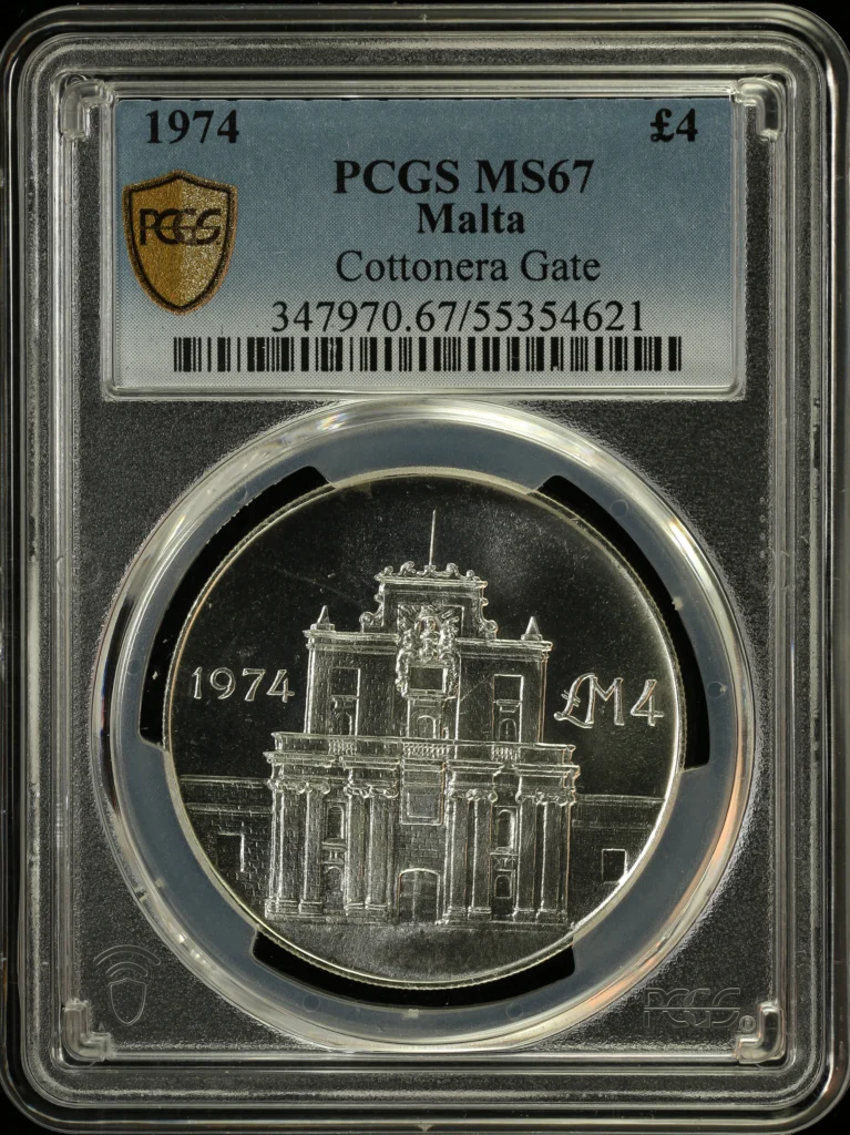 Other Malta 4 Pounds 1974 PCGS MS67 0164258