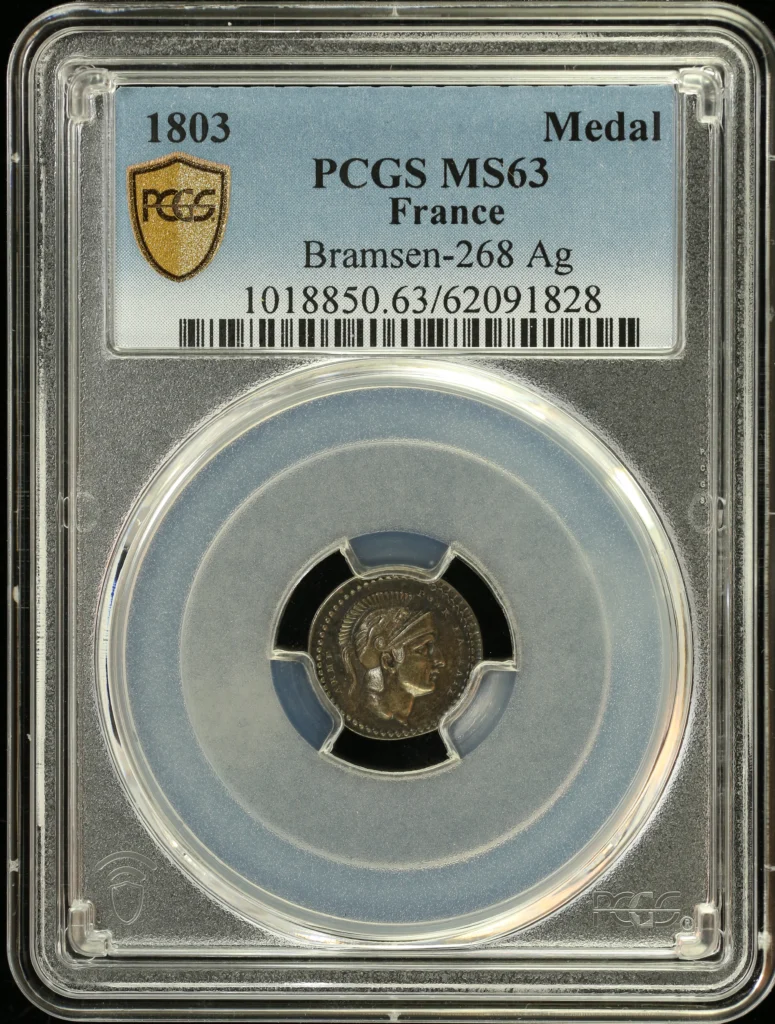 Europe France World Coins France Medal 1803 Bramsen-268 PCGS MS63 0164207 France Medal 1803 Bramsen-268 PCGS MS63 0164207