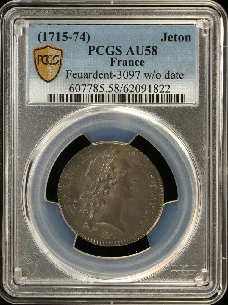 Europe France World Coins France Jeton (1715-74) PCGS AU58 0164200 France Jeton (1715-74) PCGS AU58 0164200