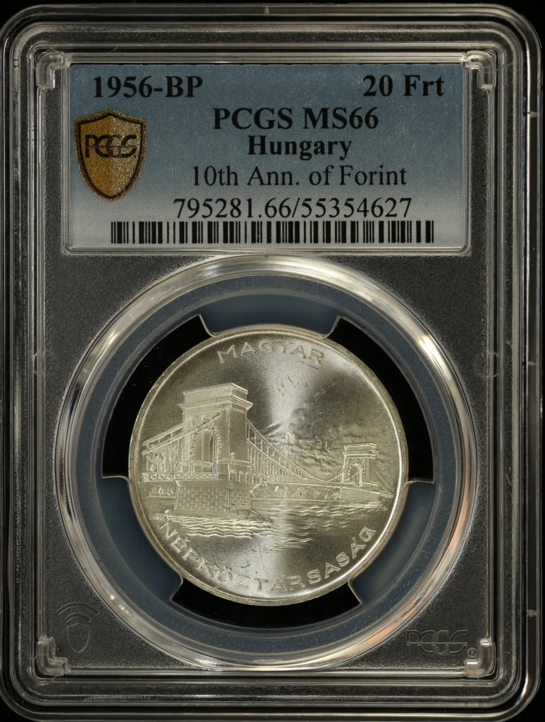 Hungary 20 Forint 1956 BP PCGS MS66 0164248