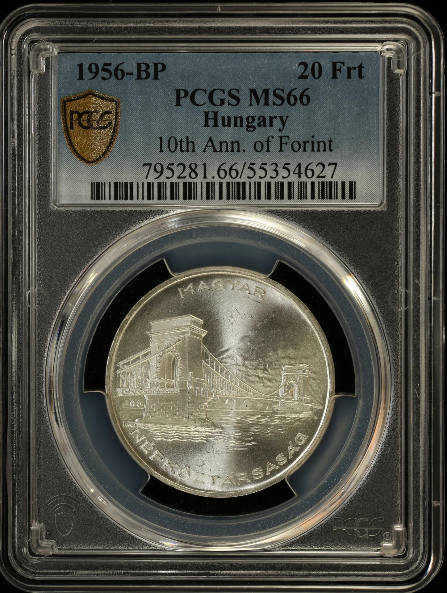 Europe Hungary World Coins Hungary 20 Forint 1956 BP PCGS MS66 0164248 Hungary 20 Forint 1956 BP PCGS MS66 0164248Hungary 20 Forint 1956 BP PCGS MS66 0164248