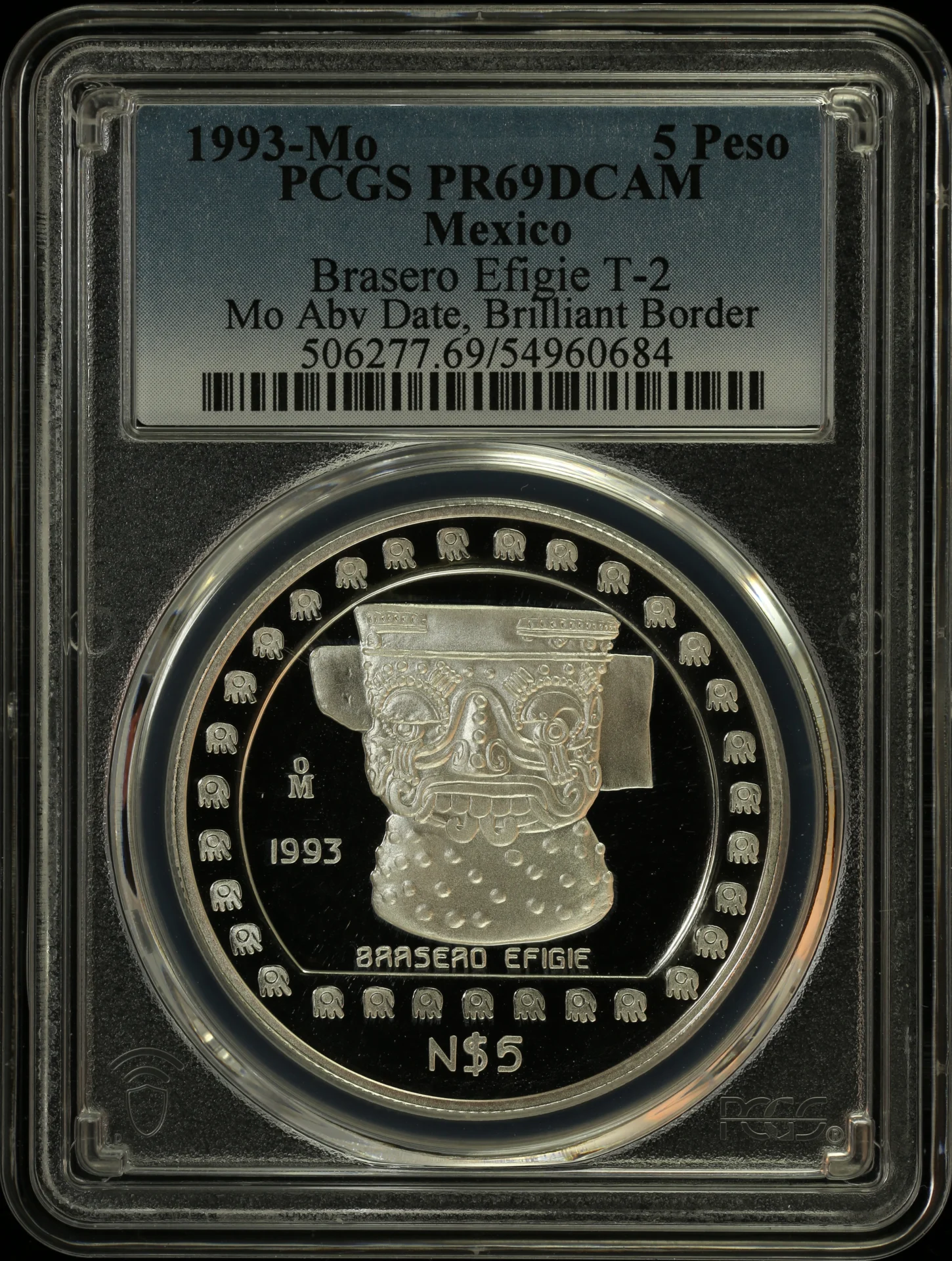 5 Peso Mexican Coins Modern Silver & Minors Modern Silver & Minors 5 Peso 1993 Mo PCGS PR69DCAM 0164094 Modern Silver & Minors 5 Peso 1993 Mo PCGS PR69DCAM 0164094Modern Silver & Minors 5 Peso 1993 Mo PCGS PR69DCAM 0164094