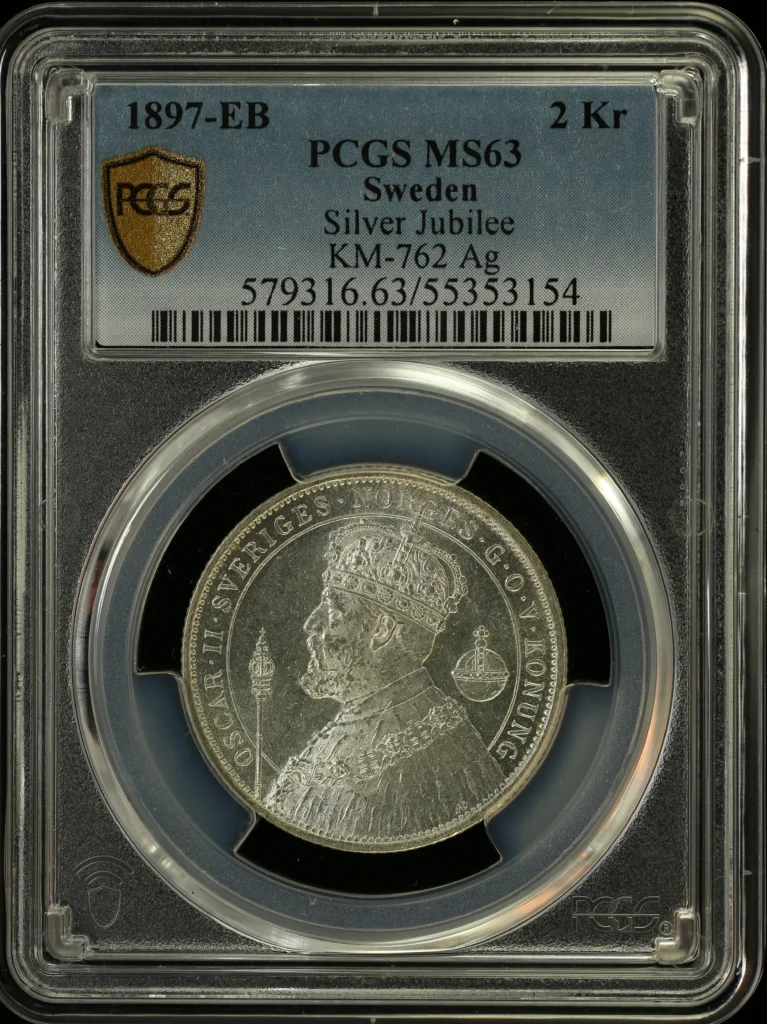 Sweden 2 Kroner 1897 EB KM-762 PCGS MS63 0164301
