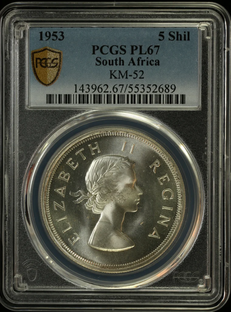 South Africa 5 Shilling 1953 KM-52 PCGS PL67 0164293
