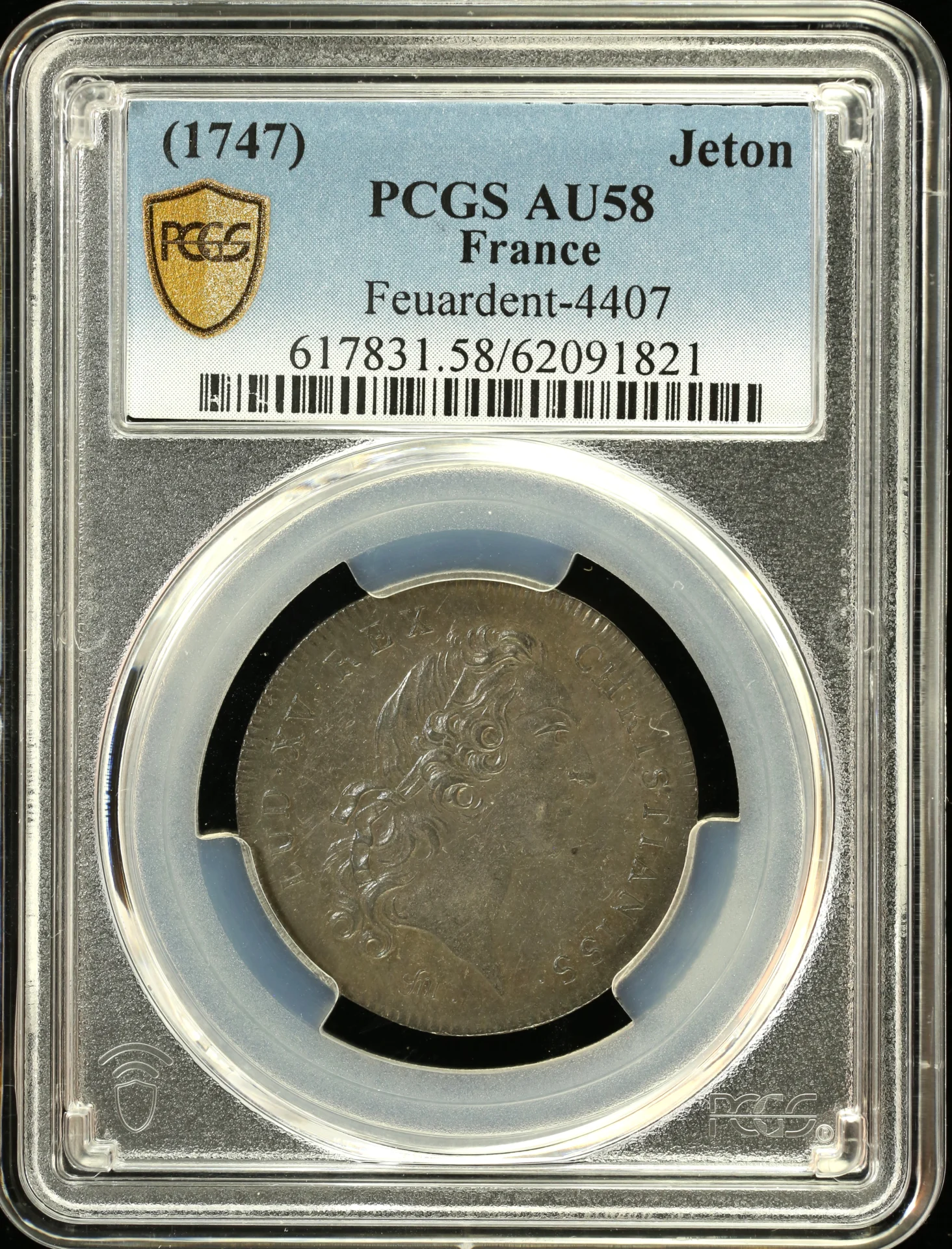 Europe France World Coins France Jeton (1747) PCGS AU58 0164198 France Jeton (1747) PCGS AU58 0164198France Jeton (1747) PCGS AU58 0164198