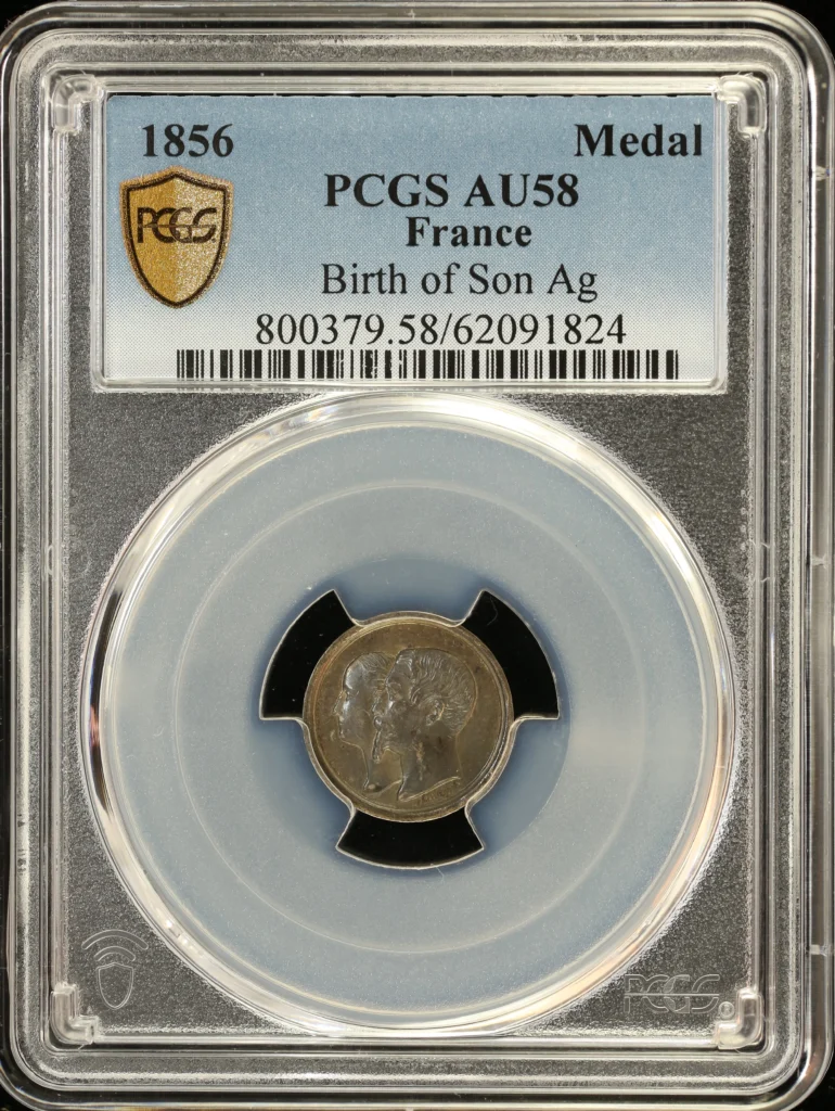 Europe France World Coins France Medal 1856 PCGS AU58 0164213 France Medal 1856 PCGS AU58 0164213