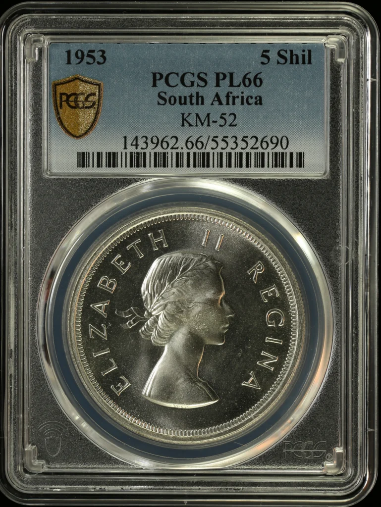 South Africa 5 Shilling 1953 KM-52 PCGS PL66 0164294