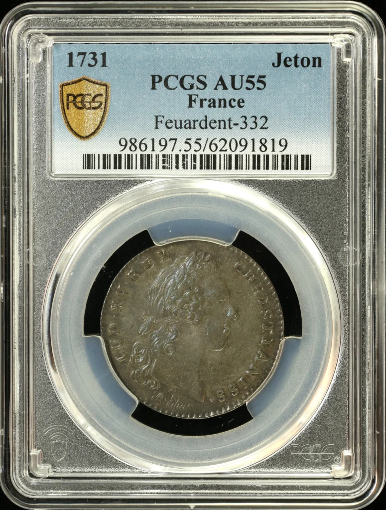 Europe France World Coins France Jeton 1731 PCGS AU55 0164199 France Jeton 1731 PCGS AU55 0164199