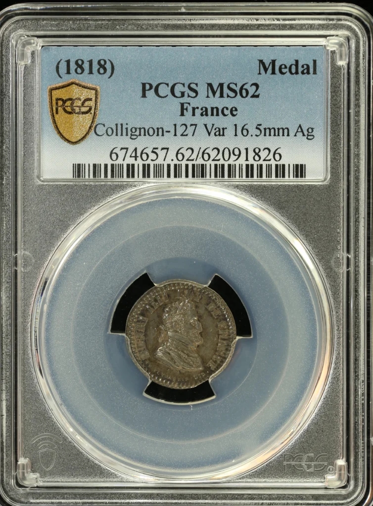 Europe France World Coins France Medal (1818) Collignon-127 PCGS MS62 0164209 France Medal (1818) Collignon-127 PCGS MS62 0164209