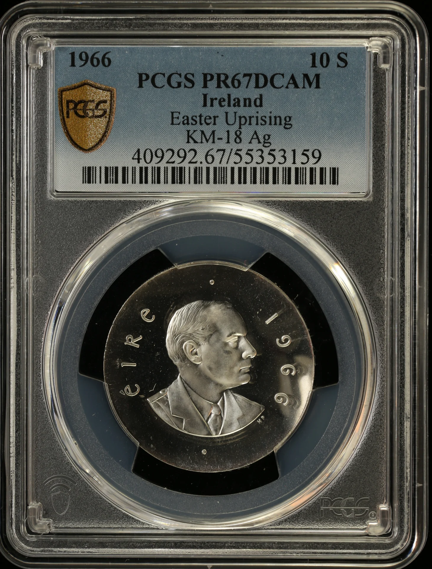Europe Ireland World Coins Ireland 10 Scilling 1966 KM-18 PCGS PR67DCAM 0164250 Ireland 10 Scilling 1966 KM-18 PCGS PR67DCAM 0164250Ireland 10 Scilling 1966 KM-18 PCGS PR67DCAM 0164250
