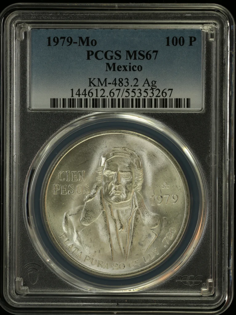 Modern Silver & Minors 100 Peso 1979 Mo KM-483.2 PCGS MS67 0164261
