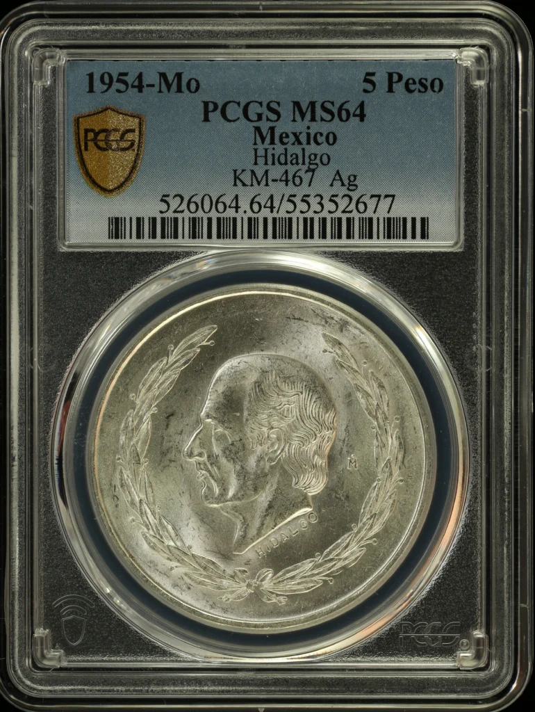 Modern Silver & Minors 5 Peso 1954 Mo KM-467 PCGS MS64 0164028