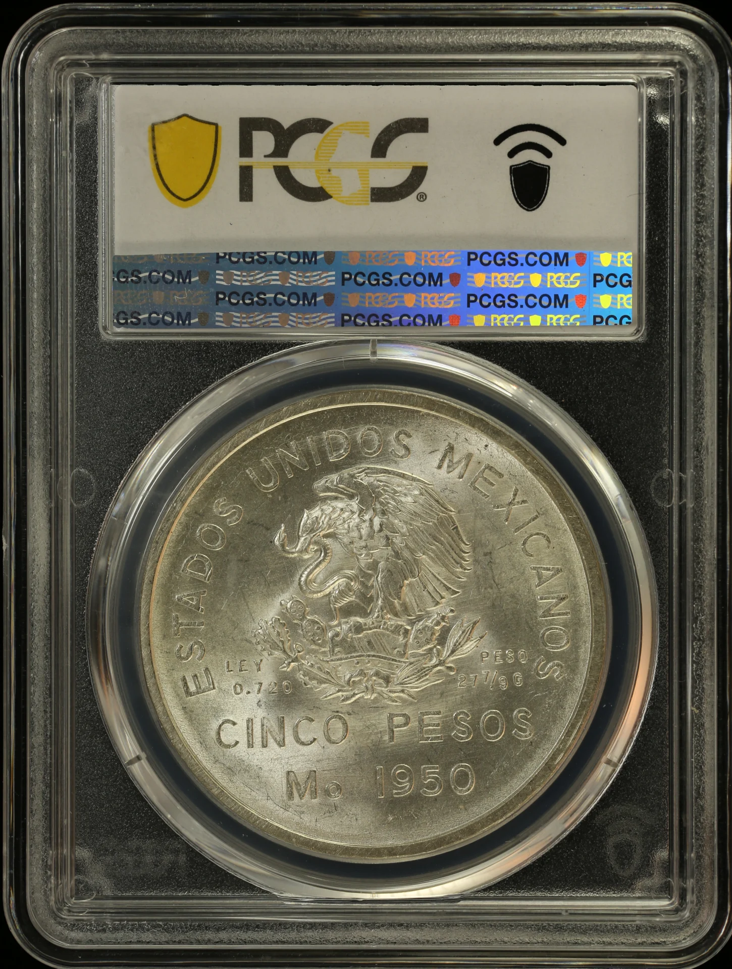 5 Peso Mexican Coins Modern Silver & Minors Modern Silver & Minors 5 Peso 1950 Mo KM-466 PCGS MS66 0164043 Modern Silver & Minors 5 Peso 1950 Mo KM-466 PCGS MS66 0164043Modern Silver & Minors 5 Peso 1950 Mo KM-466 PCGS MS66 0164043 - Image 2