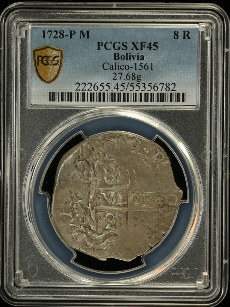 Bolivia 8 Reales 1728 P M Calico-1561 PCGS XF45 0164188