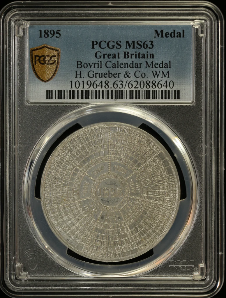 UK (Great Britain) Bovril Calendar Medal 1895 PCGS MS63 0164189