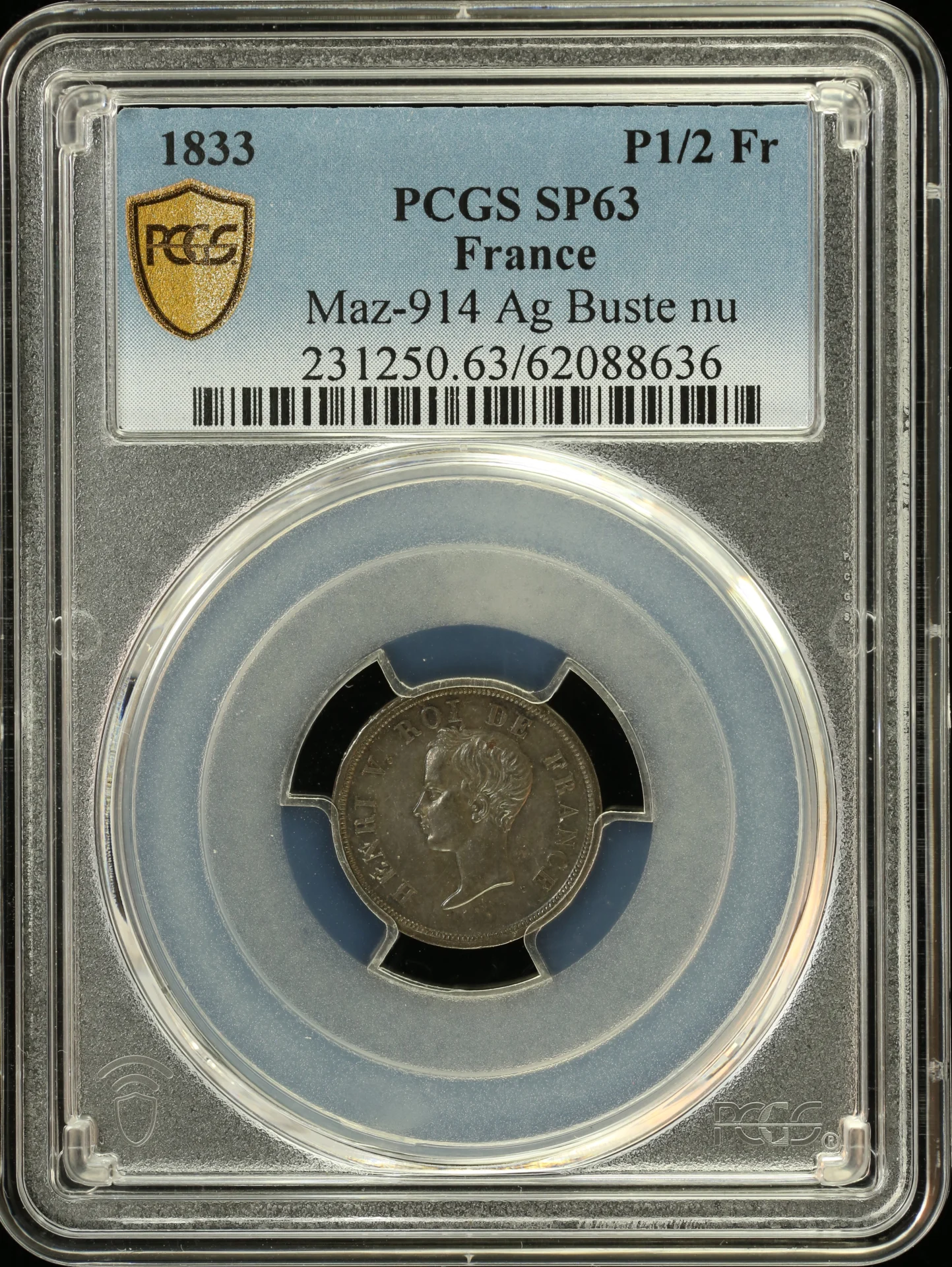 Europe France World Coins France 1/2 Franc 1833 Maz-914 PCGS SP63 0164202 France 1/2 Franc 1833 Maz-914 PCGS SP63 0164202France 1/2 Franc 1833 Maz-914 PCGS SP63 0164202