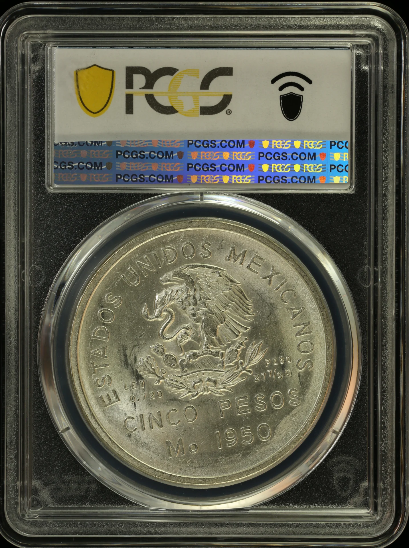 5 Peso Mexican Coins Modern Silver & Minors Modern Silver & Minors 5 Peso 1950 Mo KM-466 PCGS MS64 0164039 Modern Silver & Minors 5 Peso 1950 Mo KM-466 PCGS MS64 0164039Modern Silver & Minors 5 Peso 1950 Mo KM-466 PCGS MS64 0164039 - Image 2