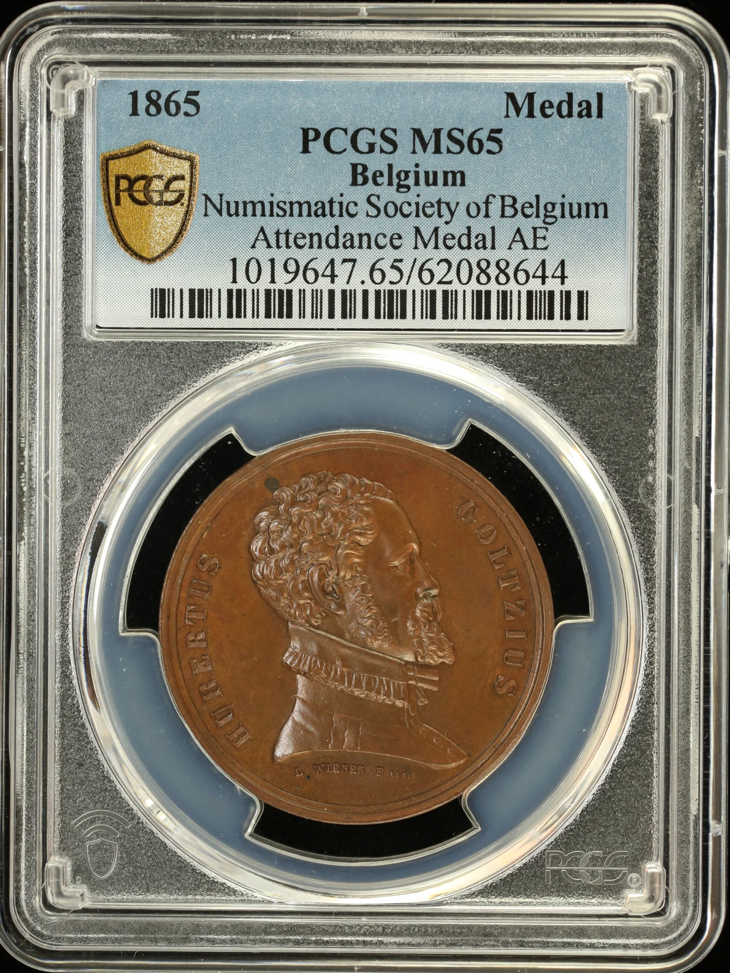 Belgium Europe World Coins Belgium Medal 1865 PCGS MS65 0164219 Belgium Medal 1865 PCGS MS65 0164219
