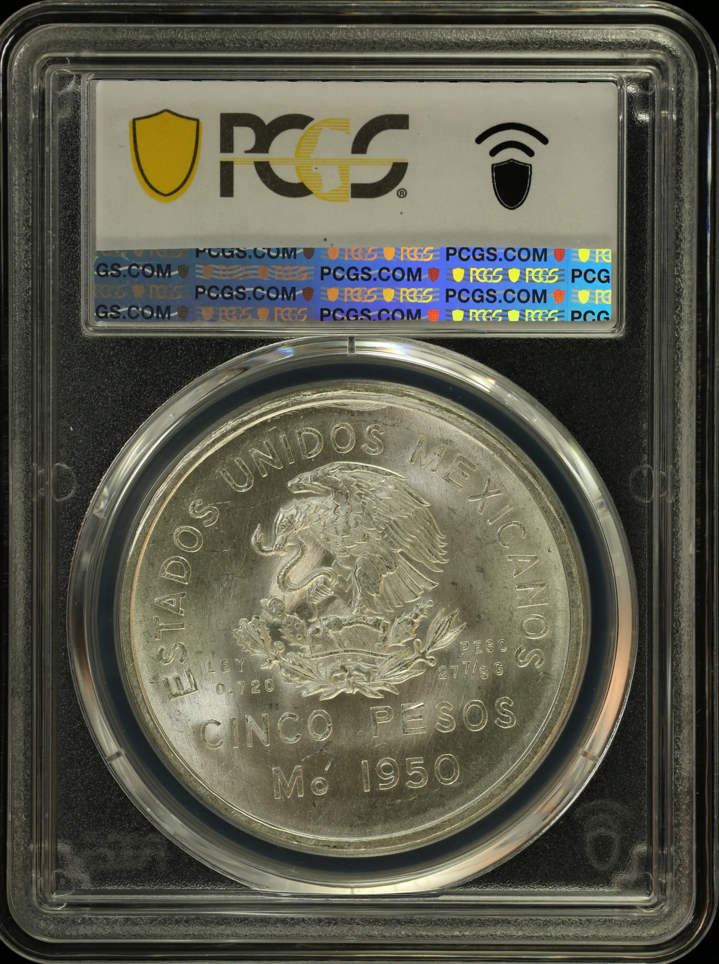 5 Peso Mexican Coins Modern Silver & Minors Modern Silver & Minors 5 Peso 1950 Mo KM-466 PCGS MS65 0164044 Modern Silver & Minors 5 Peso 1950 Mo KM-466 PCGS MS65 0164044Modern Silver & Minors 5 Peso 1950 Mo KM-466 PCGS MS65 0164044 - Image 2