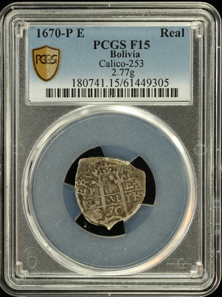 Bolivia Latin American Coins Bolivia Real 1670 P E Calico-253 PCGS F15 0164157 Bolivia Real 1670 P E Calico-253 PCGS F15 0164157