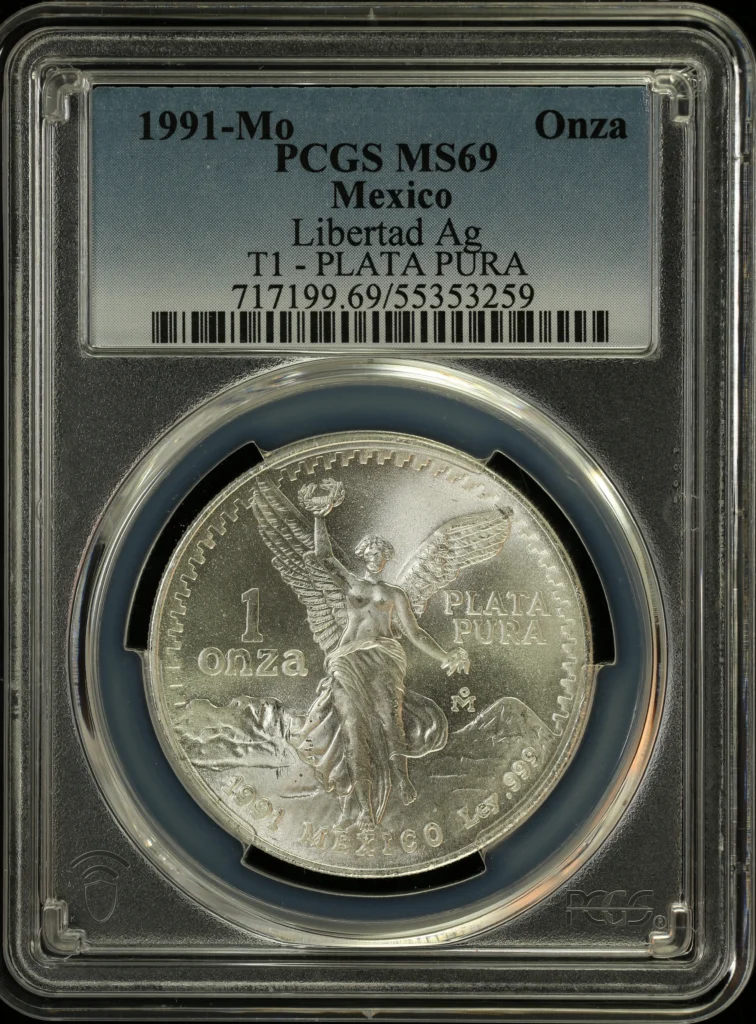 Modern Silver & Minors Onza 1991 Mo PCGS MS69 0164273