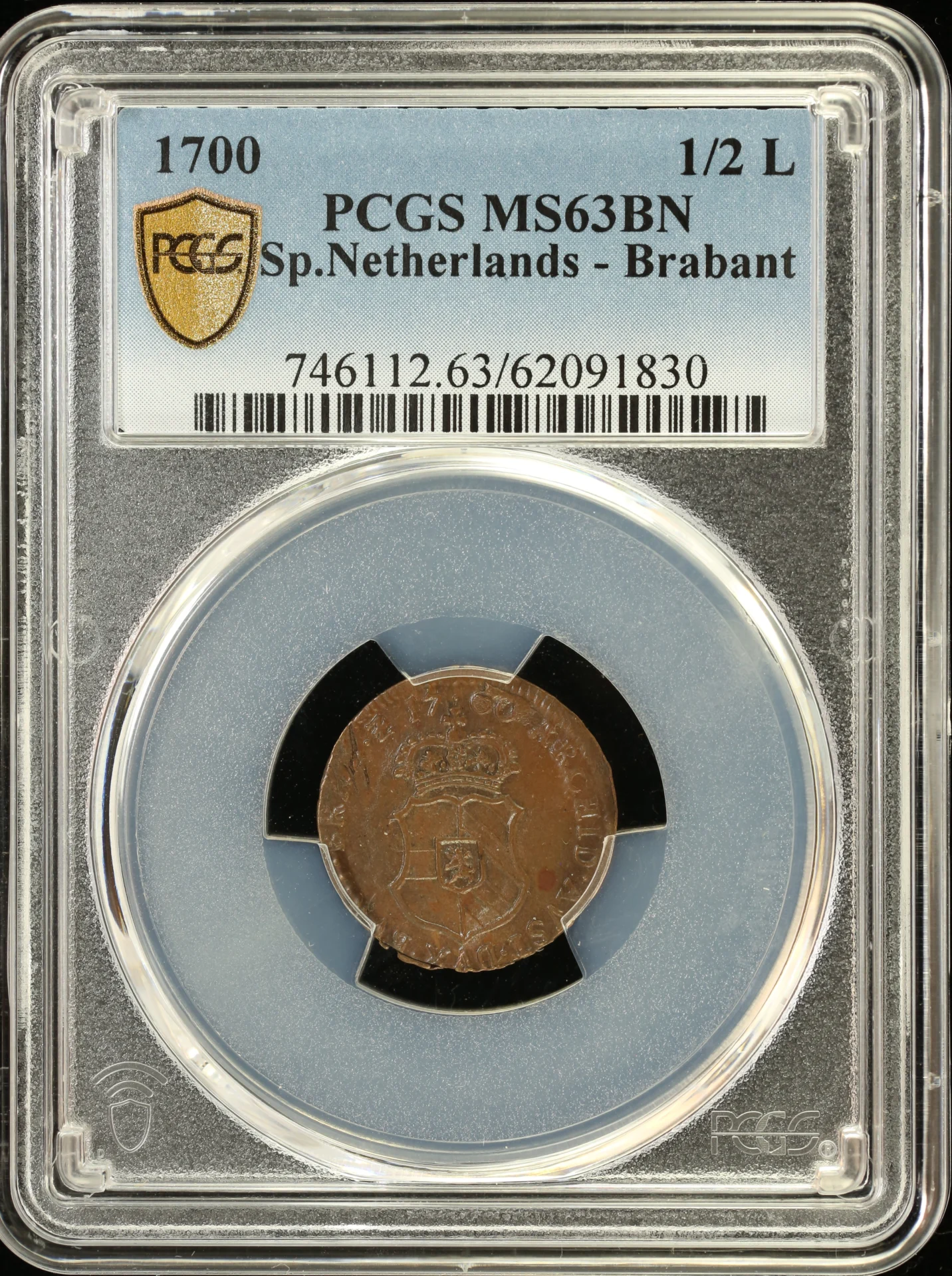 Belgium Europe World Coins Belgium 1/2 Liard 1700 Brabant PCGS MS63BN 0164218 Belgium 1/2 Liard 1700 Brabant PCGS MS63BN 0164218Belgium 1/2 Liard 1700 Brabant PCGS MS63BN 0164218