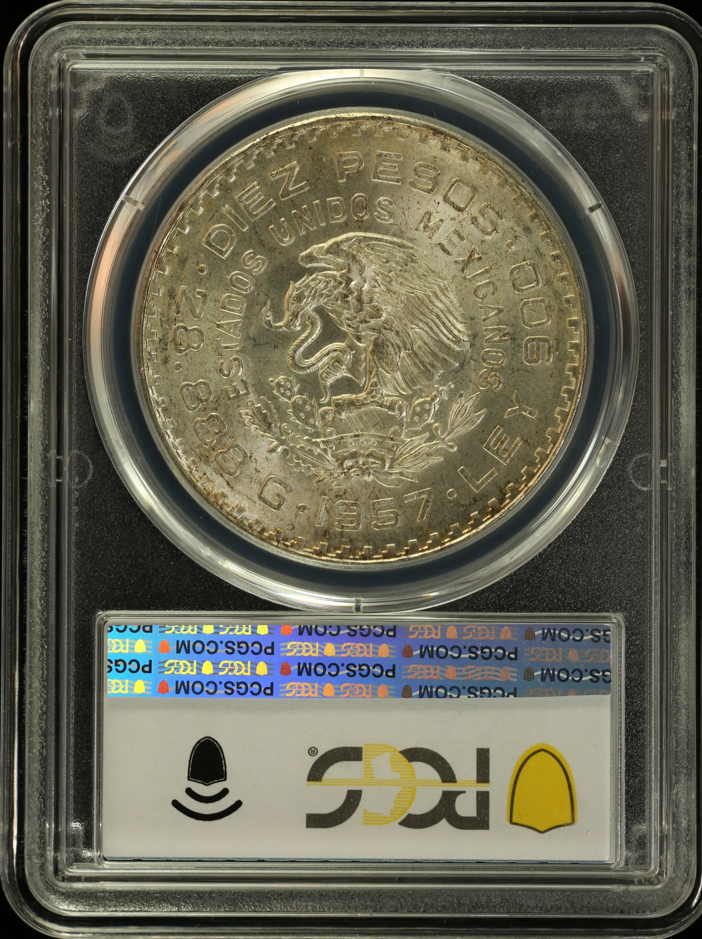 10 Peso Mexican Coins Modern Silver & Minors Modern Silver & Minors 10 Peso 1957 Mo KM-475 PCGS MS65 0164048 Modern Silver & Minors 10 Peso 1957 Mo KM-475 PCGS MS65 0164048Modern Silver & Minors 10 Peso 1957 Mo KM-475 PCGS MS65 0164048 - Image 2