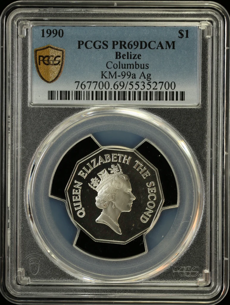 Central America Belize Dollar 1990 Columbus KM-99a PCGS PR69DCAM 0164221