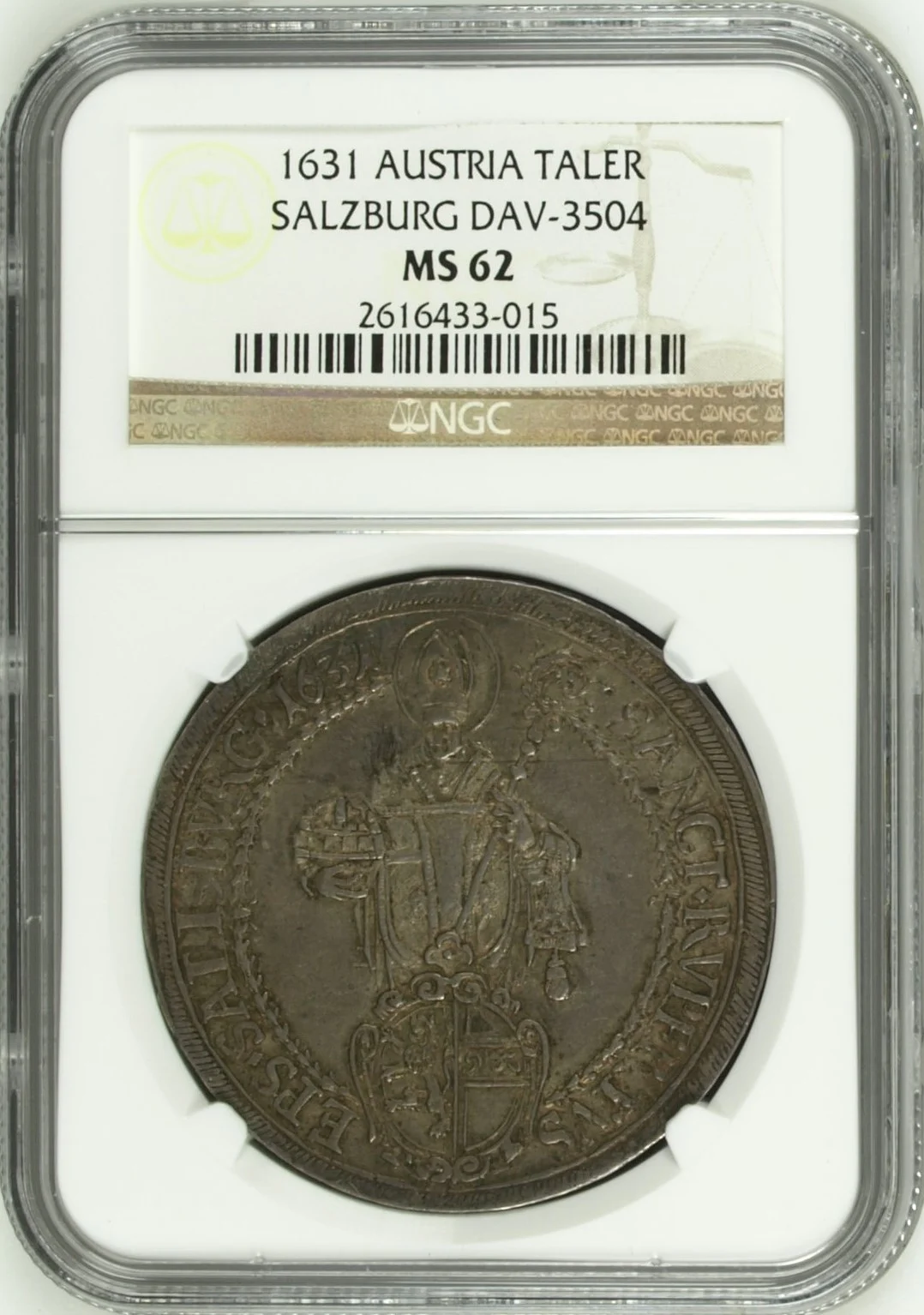 Austria Europe World Coins Austria Taler 1631 Salzburg DAV-3504 NGC MS62 0164394 Austria Taler 1631 Salzburg DAV-3504 NGC MS62 0164394