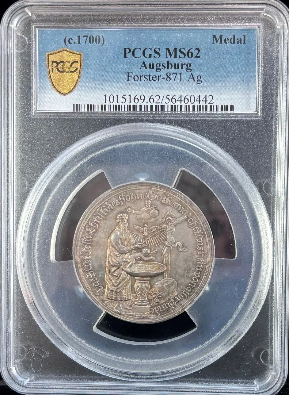 Europe Germany World Coins Germany Augsburg Medal (c.1700) Forster-871 PCGS MS62 0164603 Germany Augsburg Medal (c.1700) Forster-871 PCGS MS62 0164603
