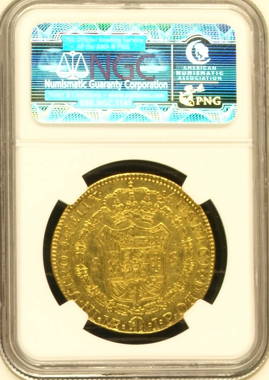 Latin American Coins Peru Peru 8 Escudos 1810 Lima JP NGC AU55 0164817 Peru 8 Escudos 1810 Lima JP NGC AU55 0164817Peru 8 Escudos 1810 Lima JP NGC AU55 0164817 - Image 2
