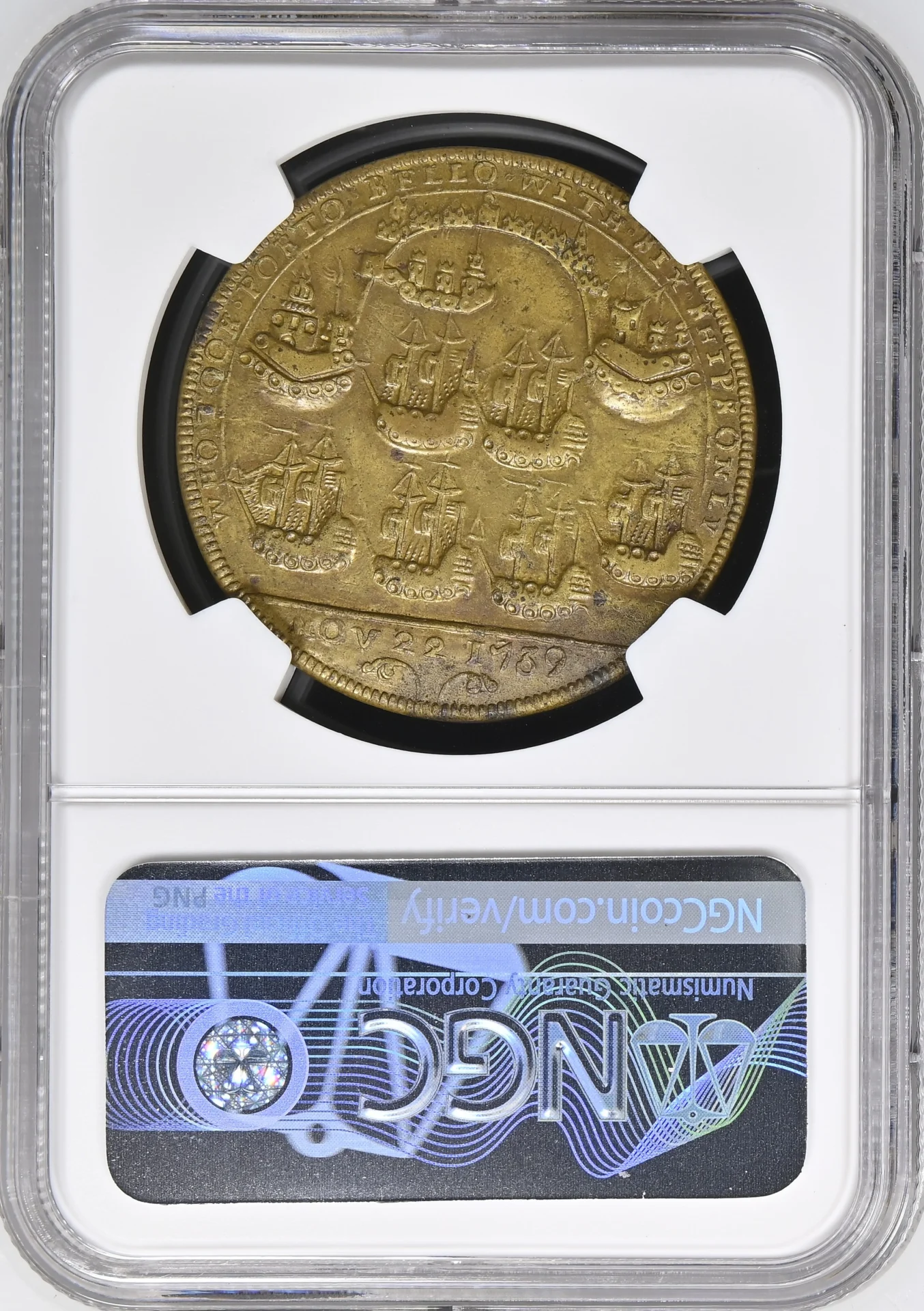 Europe North America UK (Great Britain) United States World Coins UK (Great Britain) United States Admiral Vernon Medal 1739 NGC AU55 0164908 UK (Great Britain) United States Admiral Vernon Medal 1739 NGC AU55 0164908UK (Great Britain) United States Admiral Vernon Medal 1739 NGC AU55 0164908 - Image 2