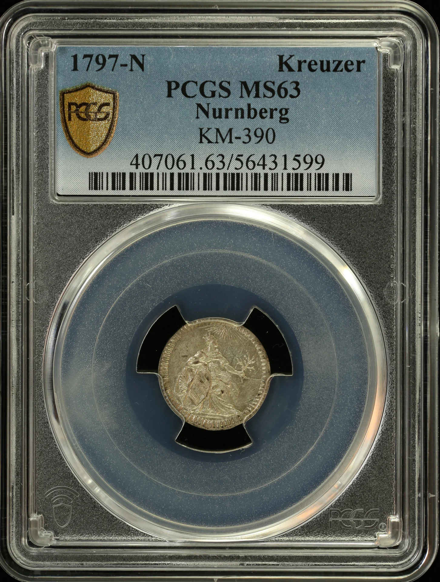 Europe Germany World Coins Germany Kreuzer 1797 Nurnberg KM-390 PCGS MS63 0164375 Germany Kreuzer 1797 Nurnberg KM-390 PCGS MS63 0164375