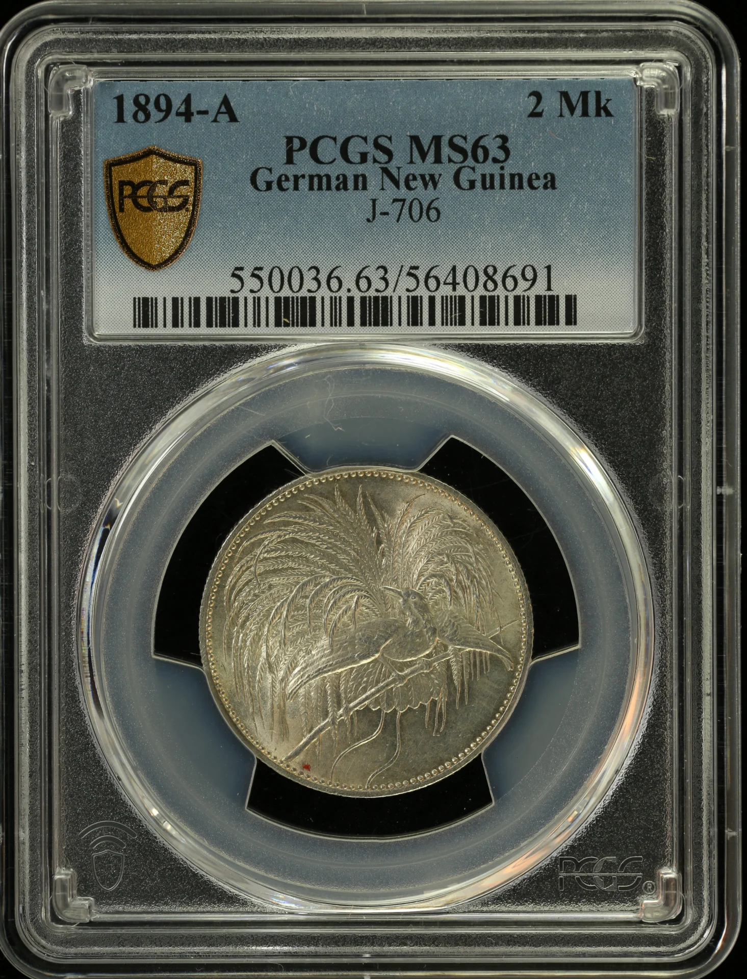 Australia & Oceania German New Guinea World Coins German New Guinea 2 Mark 1894 A PCGS MS63 0164554 German New Guinea 2 Mark 1894 A PCGS MS63 0164554