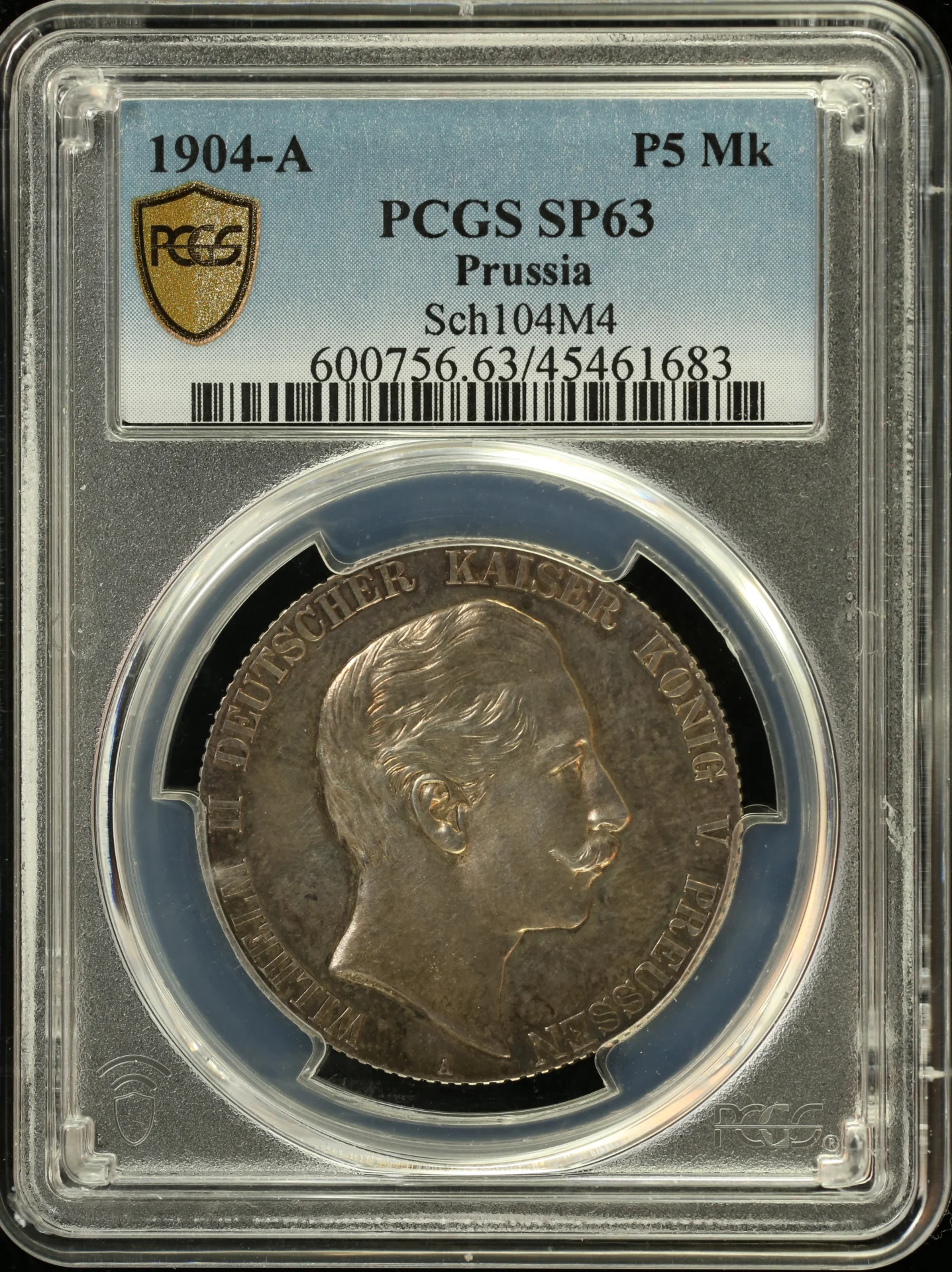 Germany 5 Mark 1904 A PCGS SP63 0164604